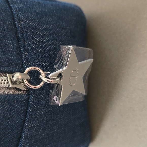 New never used DIOR denim bag ..the It bag. OTM.. Dior denim pouch Star 🌟 - Picture 2 of 6